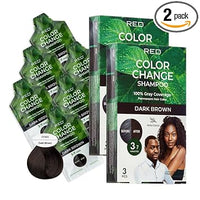 RED Color Change Shampoo Permanent Hair Color (Dark Brown)3pcs - ANNS BEAUTY SUPPLY