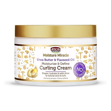 African Pride Moisture Miracle Shea Butter & Flaxseed Oil Moisturize & Define Curling Cream 12 oz. - ANNS BEAUTY SUPPLY