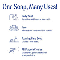 Dr. Bronner's 18-in-1 Pure-Castile Magic Soap Peppermint 16 Fl Oz / 473mL