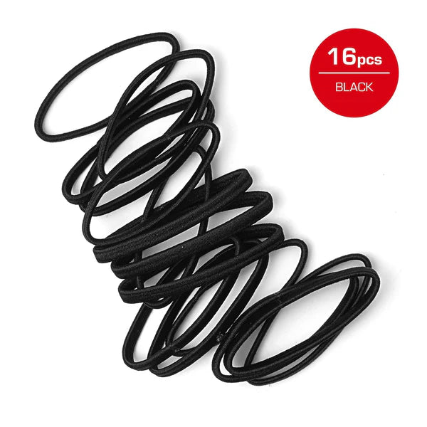 RED by KISS Maximum Hold Flat Elastic Hair Bands – 5mm Black (HEB05)