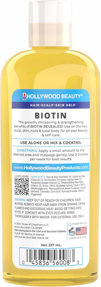 Hollywood Beauty Biotin 100% Natural Oil Blend 8 oz - ANNS BEAUTY SUPPLY