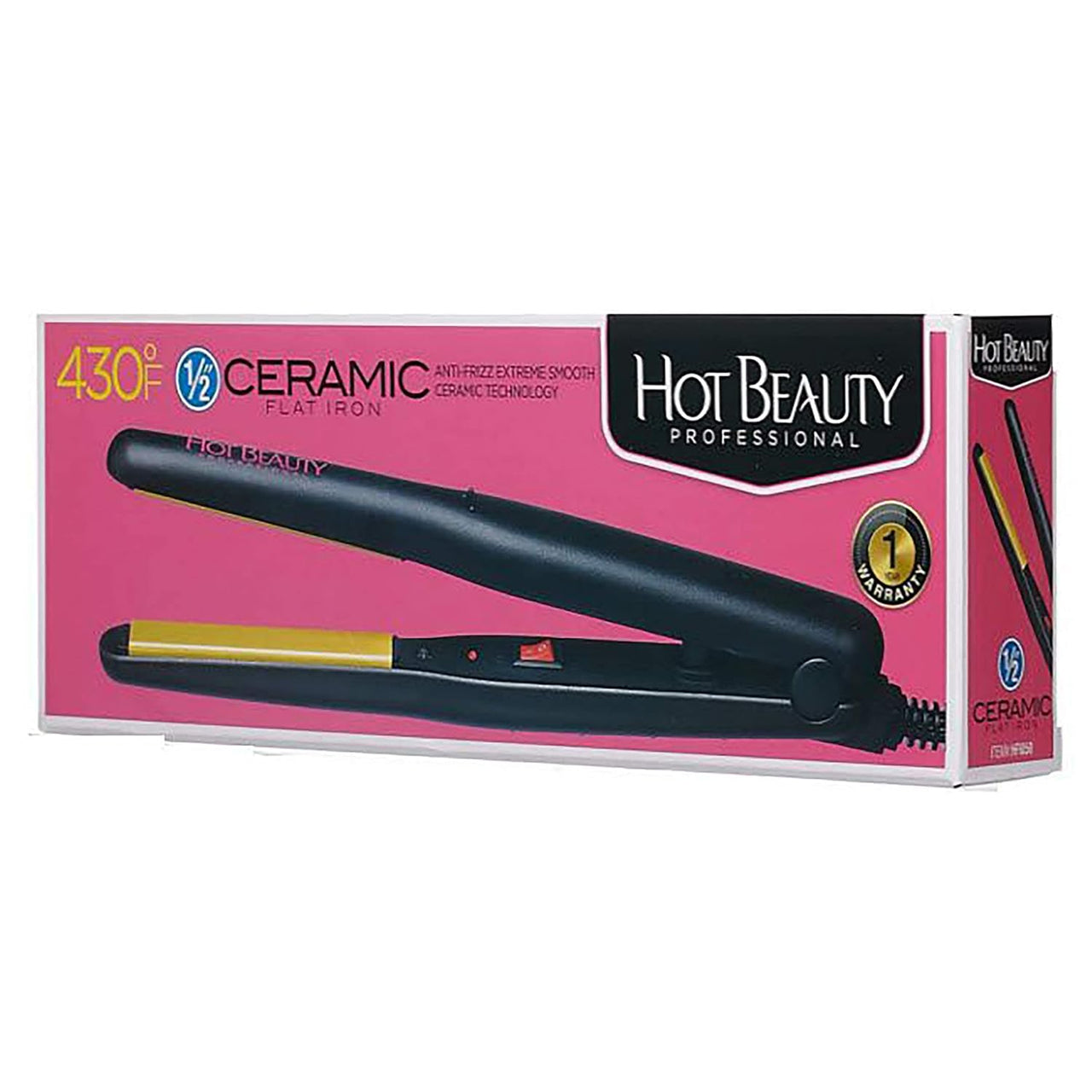 Hot Beauty Professional ½' Ceramic Flat Iron
