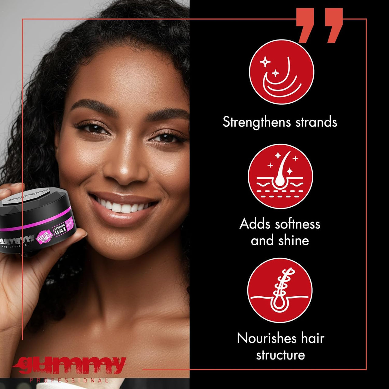 Gummy Professional Styling Wax Gloss Extra Hold 150 mL 5.07 Oz - ANNS BEAUTY SUPPLY