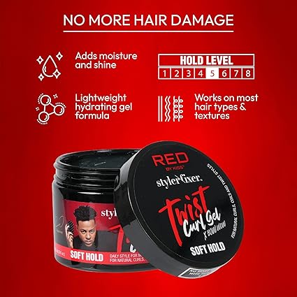 Red by Kiss Styler Fixer Twist Curl Gel (Soft Hold) 6oz - ANNS BEAUTY SUPPLY