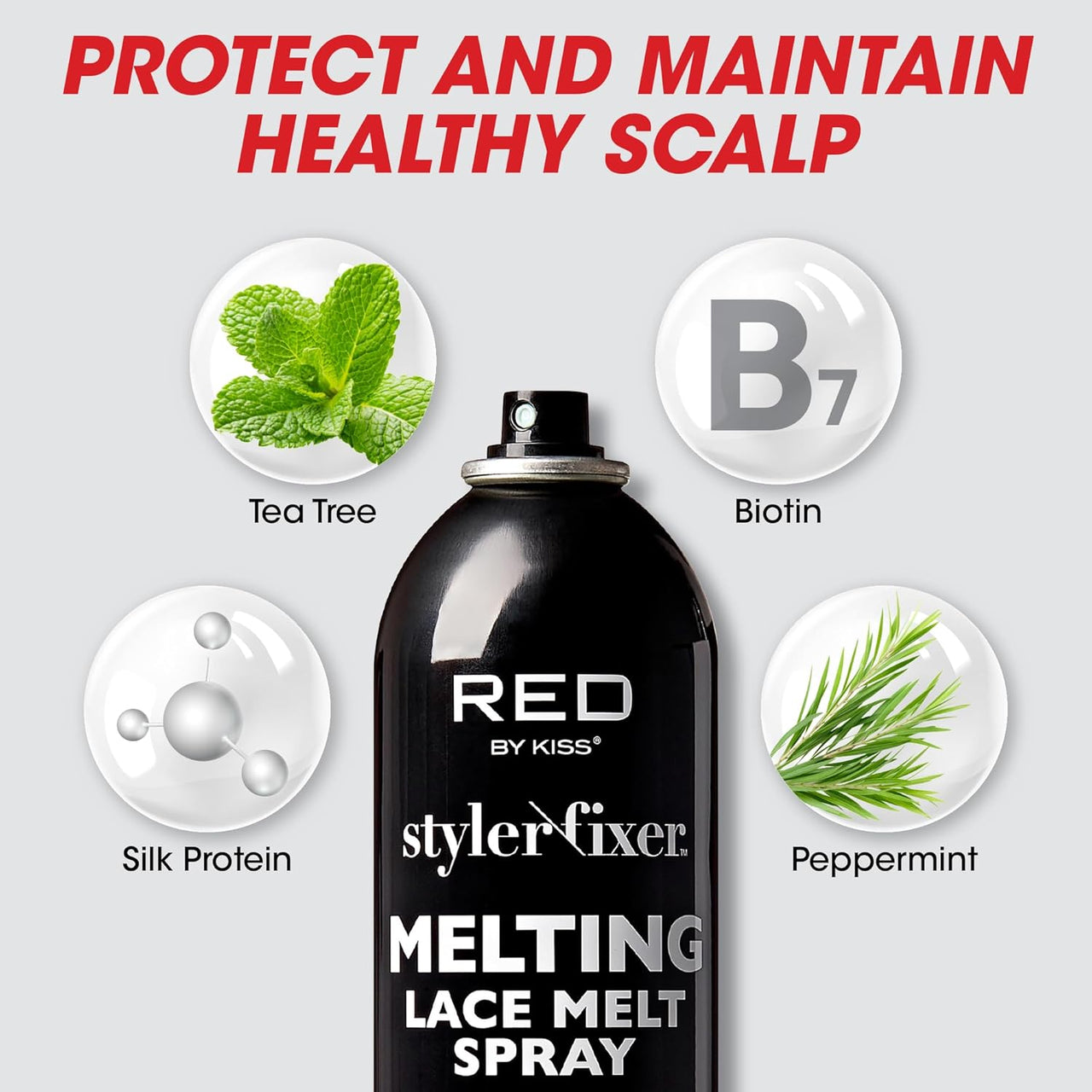 Red by Kiss Styler Fixer Melting Lace Melt Spray Ultimate Hold 2.7 fl. oz. - ANNS BEAUTY SUPPLY