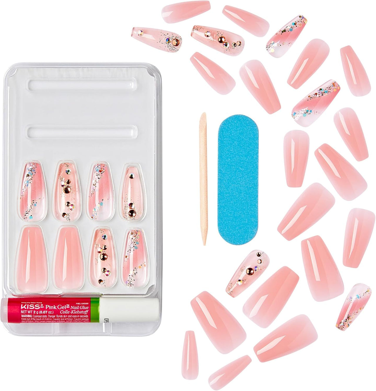 KISS Gel Fantasy Jelly On-Trend Translucent Nails (88126 / FJ11)
