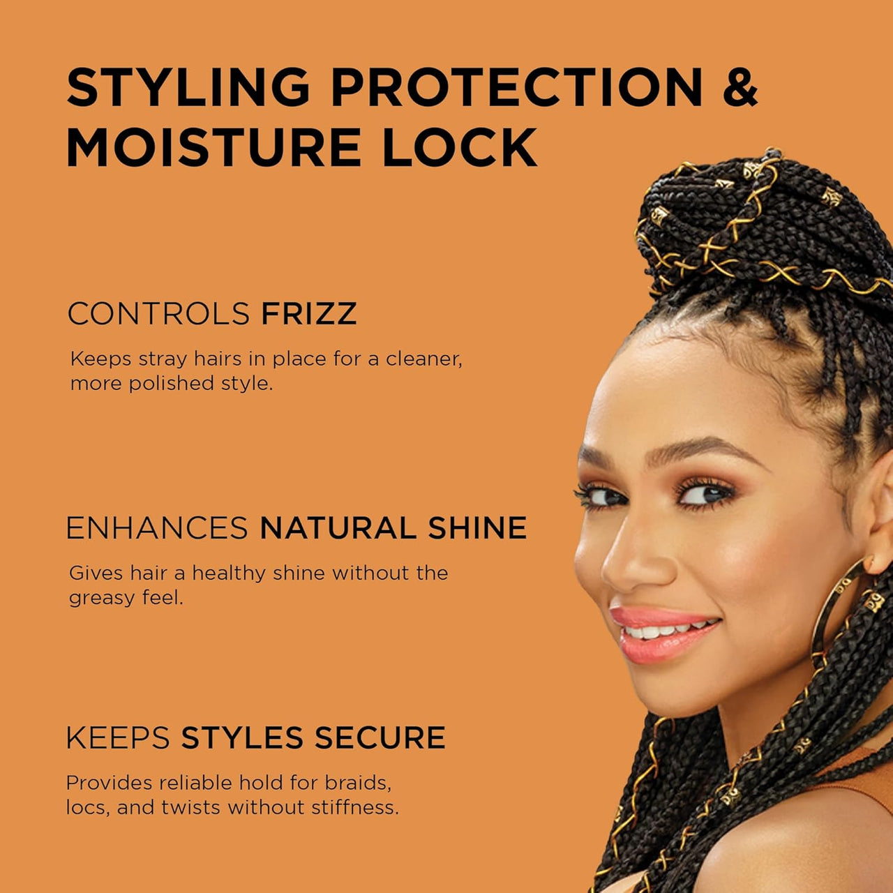 African Pride Black Castor Miracle Extra Hold Braid, Loc & Twist Gel 12 Oz. (340g)