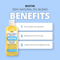 Hollywood Beauty Biotin 100% Natural Oil Blend 8 oz - ANNS BEAUTY SUPPLY