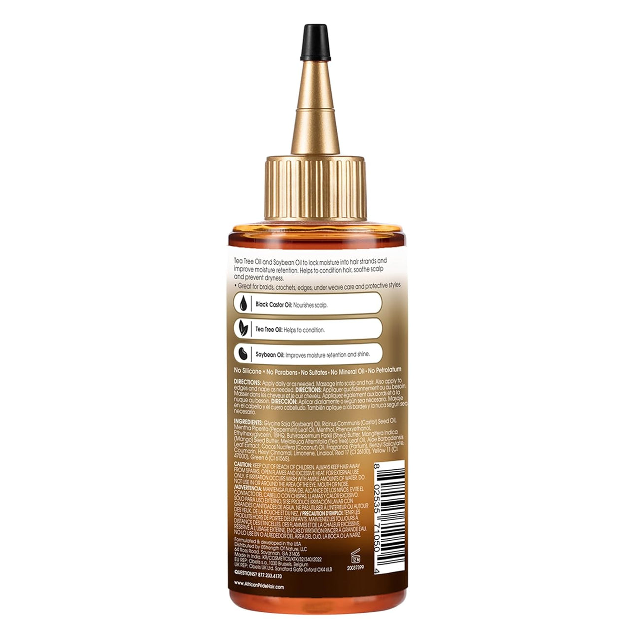 African Pride Black Castor Miracle Hair & Scalp Sealing Oil 6 Fl. Oz. (177 mL)