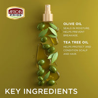 African Pride Olive Miracle Anti-Breakage Moisture Restore Curl Refresher 12 Fl. Oz. / 355 mL - ANNS BEAUTY SUPPLY