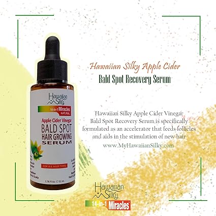 Hawaiian Silky 14-in-1 Miracle Natural Apple Cider Vinegar Bald Spot Hair Growing Serum 2 fl. oz. - ANNS BEAUTY SUPPLY