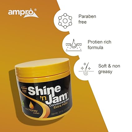 Shine 'n Jam Conditioning Gel Extra Hold with Honey Extract - 16 oz - ANNS BEAUTY SUPPLY