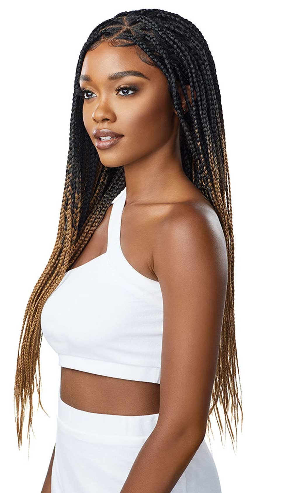 Outre 13x4 HD Pre-Braided Lace Front Wig Knotless Triangle Part Braids QLOKTPB* - ANNS BEAUTY SUPPLY