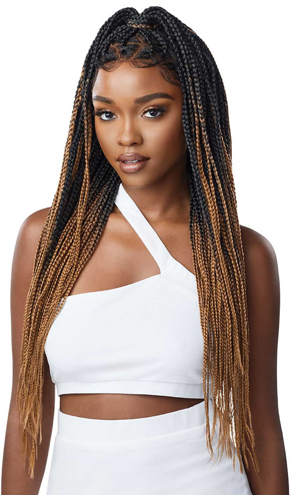 Outre 13x4 HD Pre-Braided Lace Front Wig Knotless Triangle Part Braids QLOKTPB* - ANNS BEAUTY SUPPLY