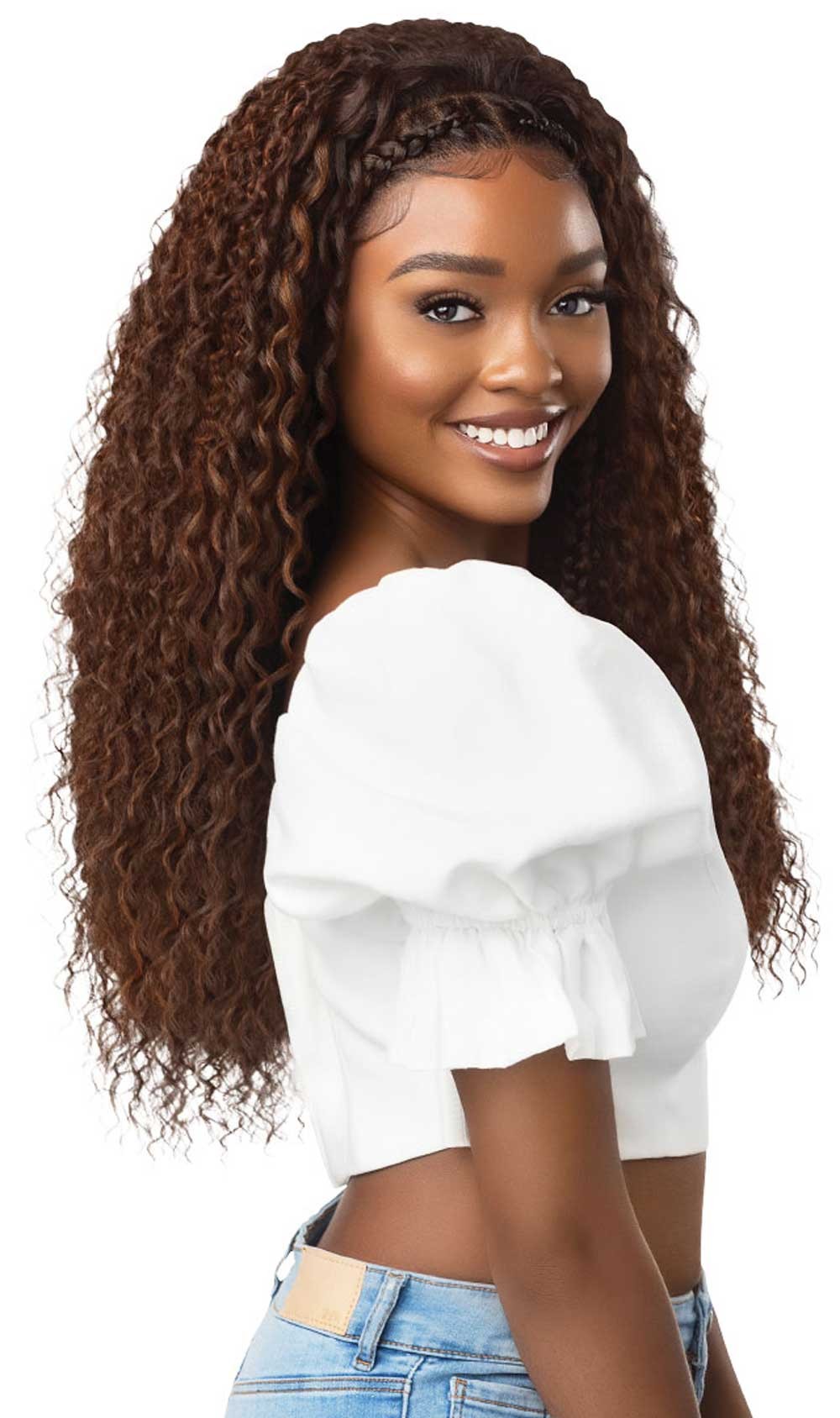 Outre 13x2 HD Pre-Braided Lace Front Wig Halo Stitch Braid 26" QLOHSB26 * - ANNS BEAUTY SUPPLY