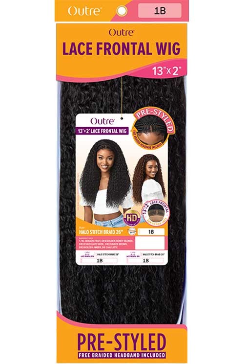 Outre 13x2 HD Pre-Braided Lace Front Wig Halo Stitch Braid 26" QLOHSB26 * - ANNS BEAUTY SUPPLY