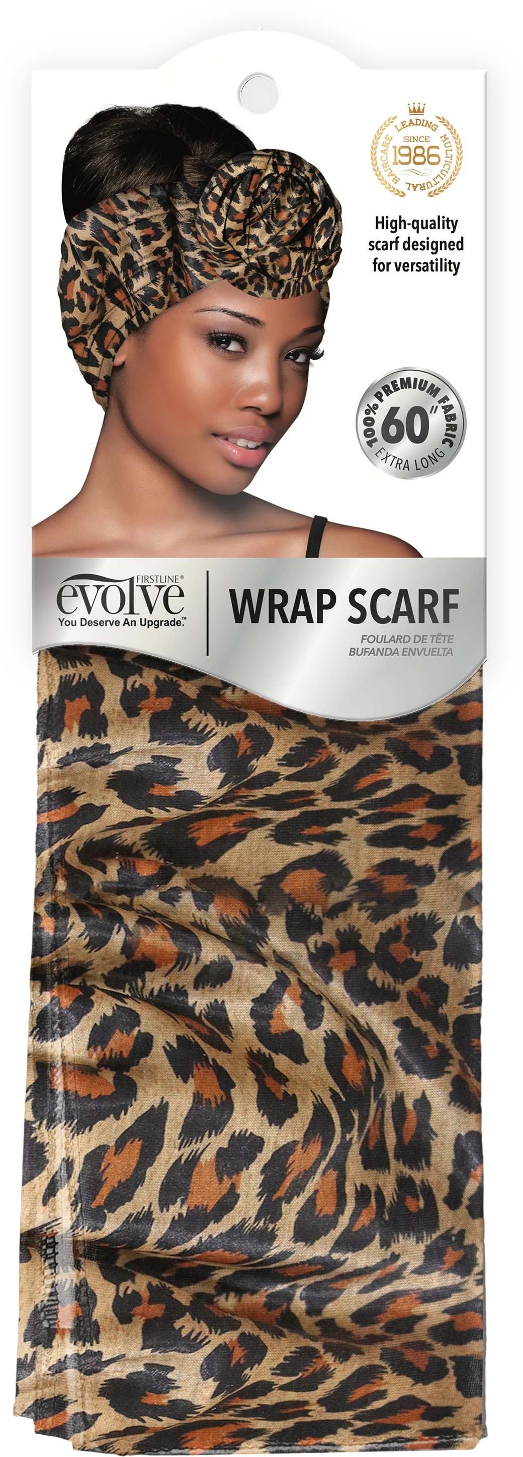 Evolve Wrap Scarf Leopard Print 308 - ANNS BEAUTY SUPPLY
