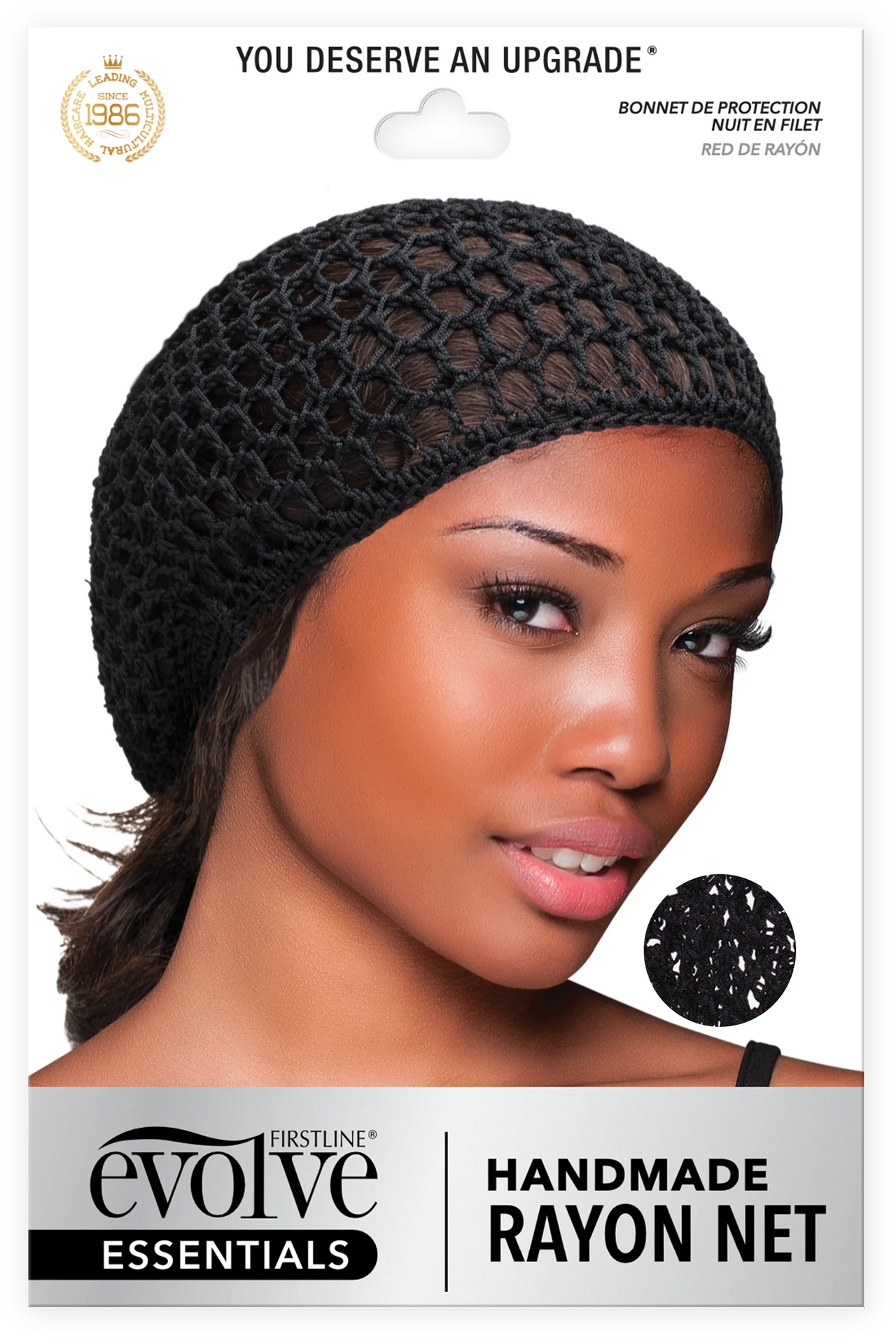 Evolve Essentials Handmade Rayon Net Bonnet Black 590 - ANNS BEAUTY SUPPLY