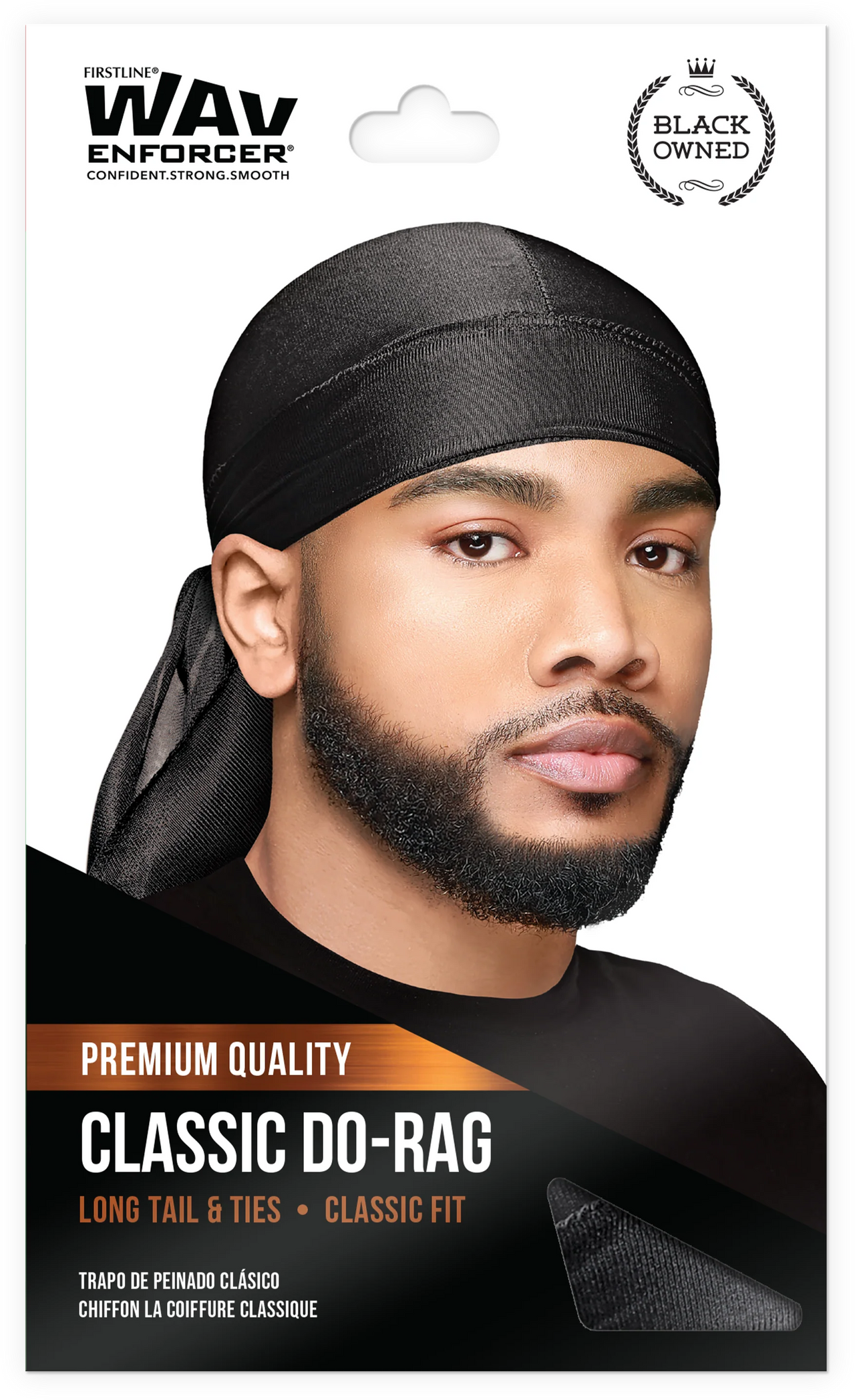 Firstline Wav Enforcer Classic Do Rag Black 103 - ANNS BEAUTY SUPPLY