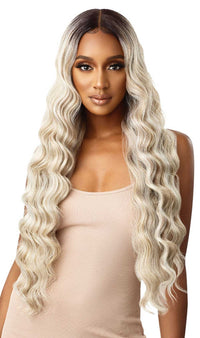 Outre Synthetic Sleek Lay Part HD Transparent Lace Front Wig Dalilah 34