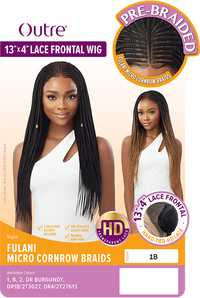 Outre Synthetic 13x4 HD Pre-Braided Lace Front Fulani Micro Cornrow Braid Lace  Wig - Elevate Styles