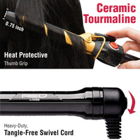 RED by Kiss Ceramic Tourmaline Professional Curling Iron - 3/4