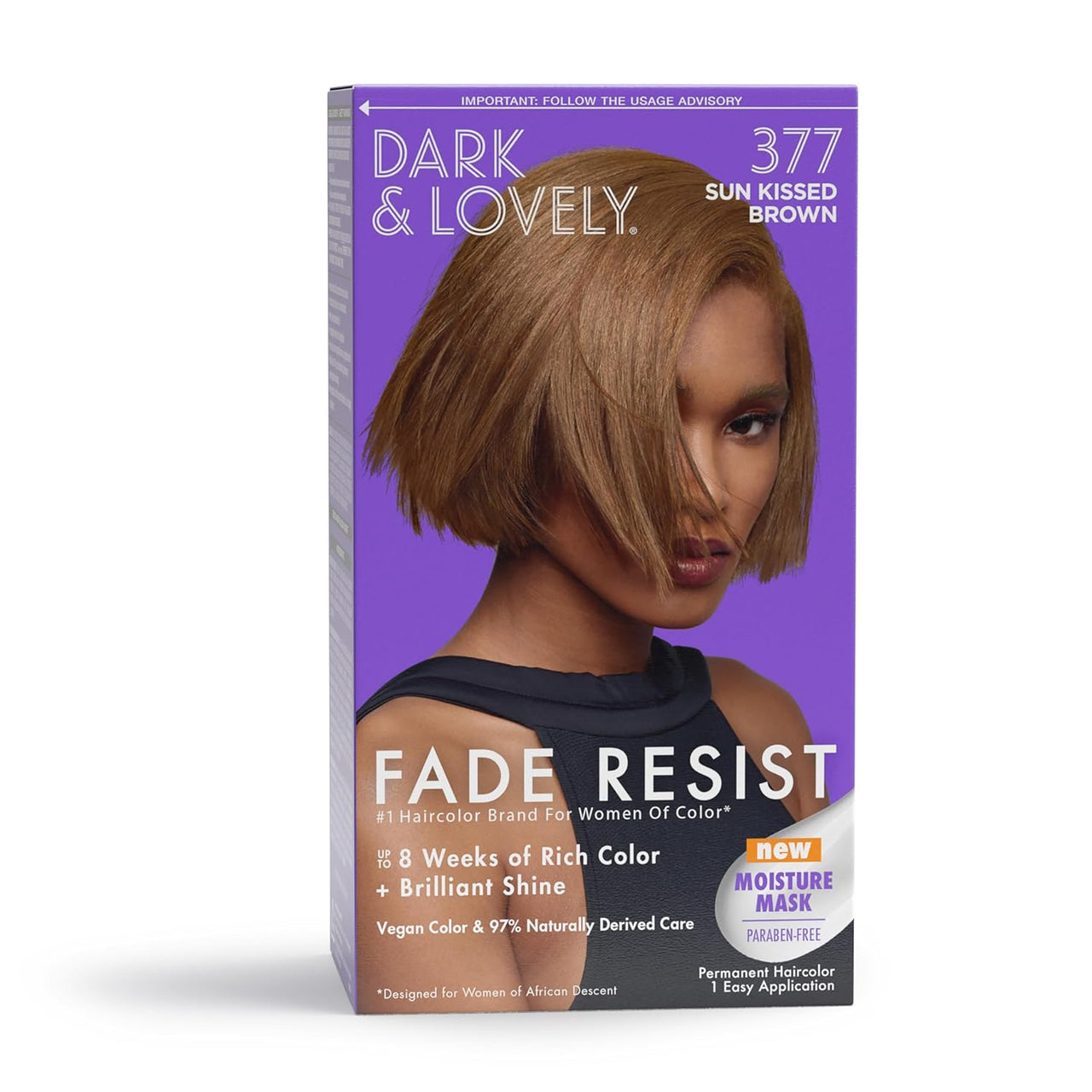 Dark & Lovely Fade Resist Permanent Haircolor – 377 Sun Kissed Brown