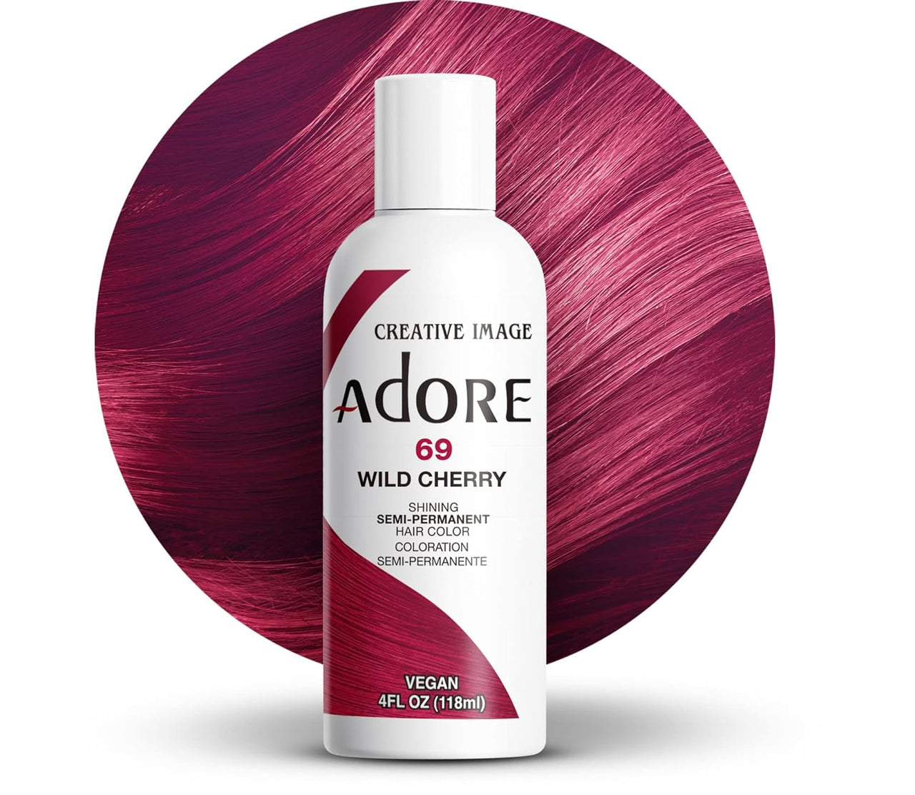 Adore Shining Semi-Permanent Hair Color 69 Wild Cherry 4 Fl. Oz. / 118 mL - ANNS BEAUTY SUPPLY