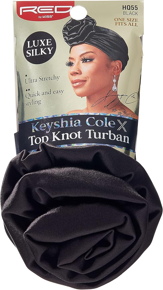 RED by Kiss Keyshia Cole Luxe Silky Top Knot Turban – HQ55 Black