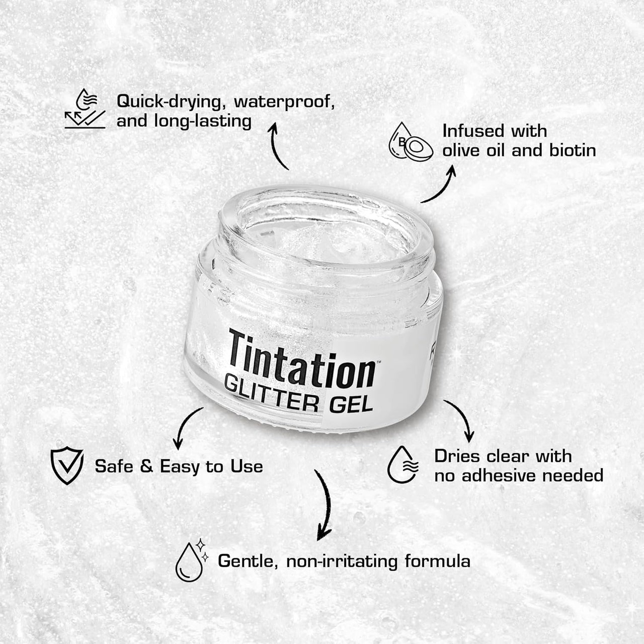 Kiss Tintation Glitter Gel Silver 1.01 oz. - ANNS BEAUTY SUPPLY
