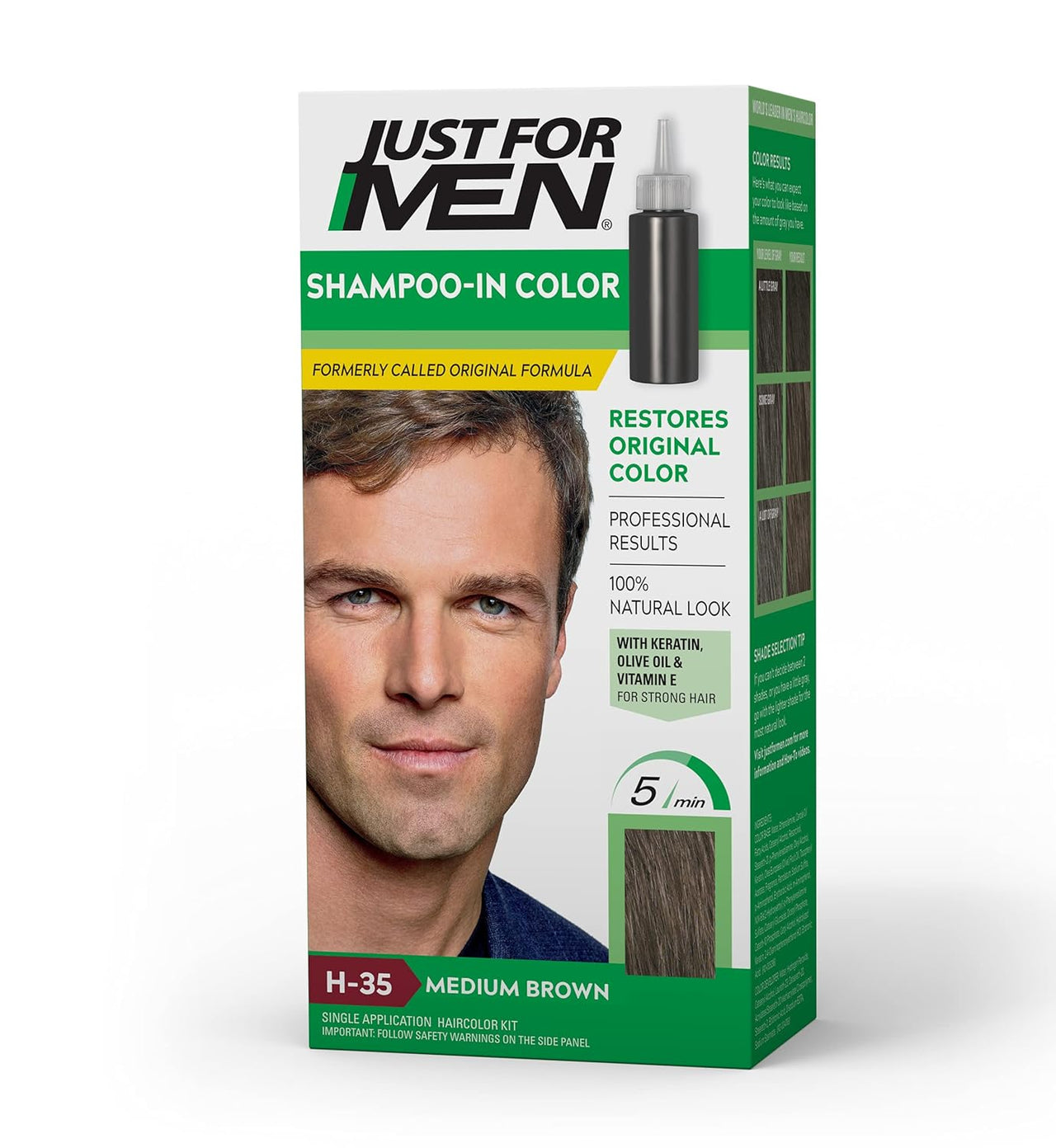 Just For Men Shampoo-In Color Darkest Brown-Black - ANNS BEAUTY SUPPLY