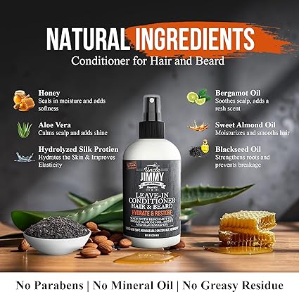 Uncle Jimmy Leave-In Conditioner 8oz - ANNS BEAUTY SUPPLY