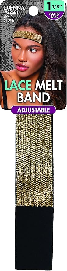 Donna Lace Melt Band Adjustable Gold Stone 22581 – 1 1/8" - ANNS BEAUTY SUPPLY
