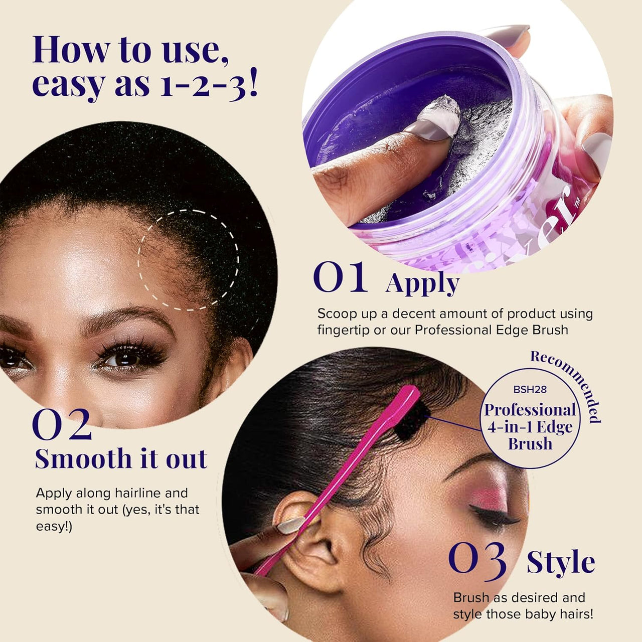 RED by Kiss Edge Fixer 24 Hour Max Hold Grape 100 mL (3.38 US fl. oz.)
