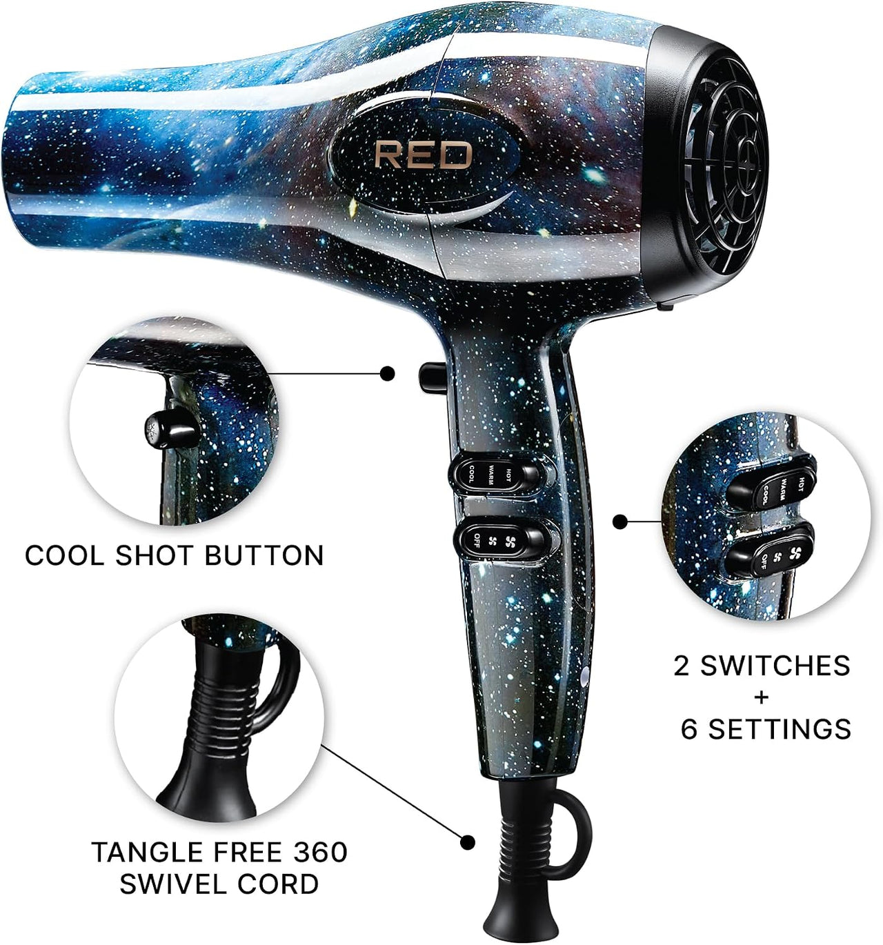 RED by Kiss Designer Series 3200 Blow Dryer – Carbon Fiber Finish