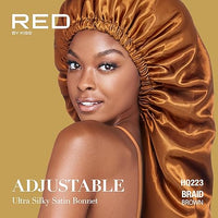RED by Kiss Adjustable Ultra Silky Satin Bonnet Braid Brown (HQ223)