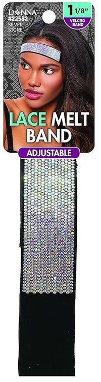 Donna Lace Melt Band Adjustable Silver Stone 22582 - ANNS BEAUTY SUPPLY