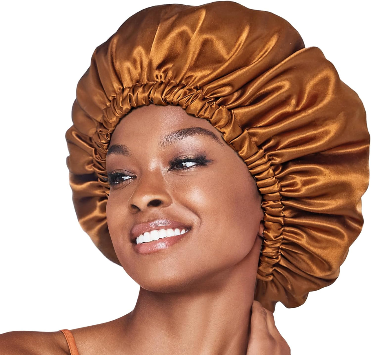 RED by Kiss Adjustable Ultra Silky Satin Bonnet X-Large Brown (HQ220)