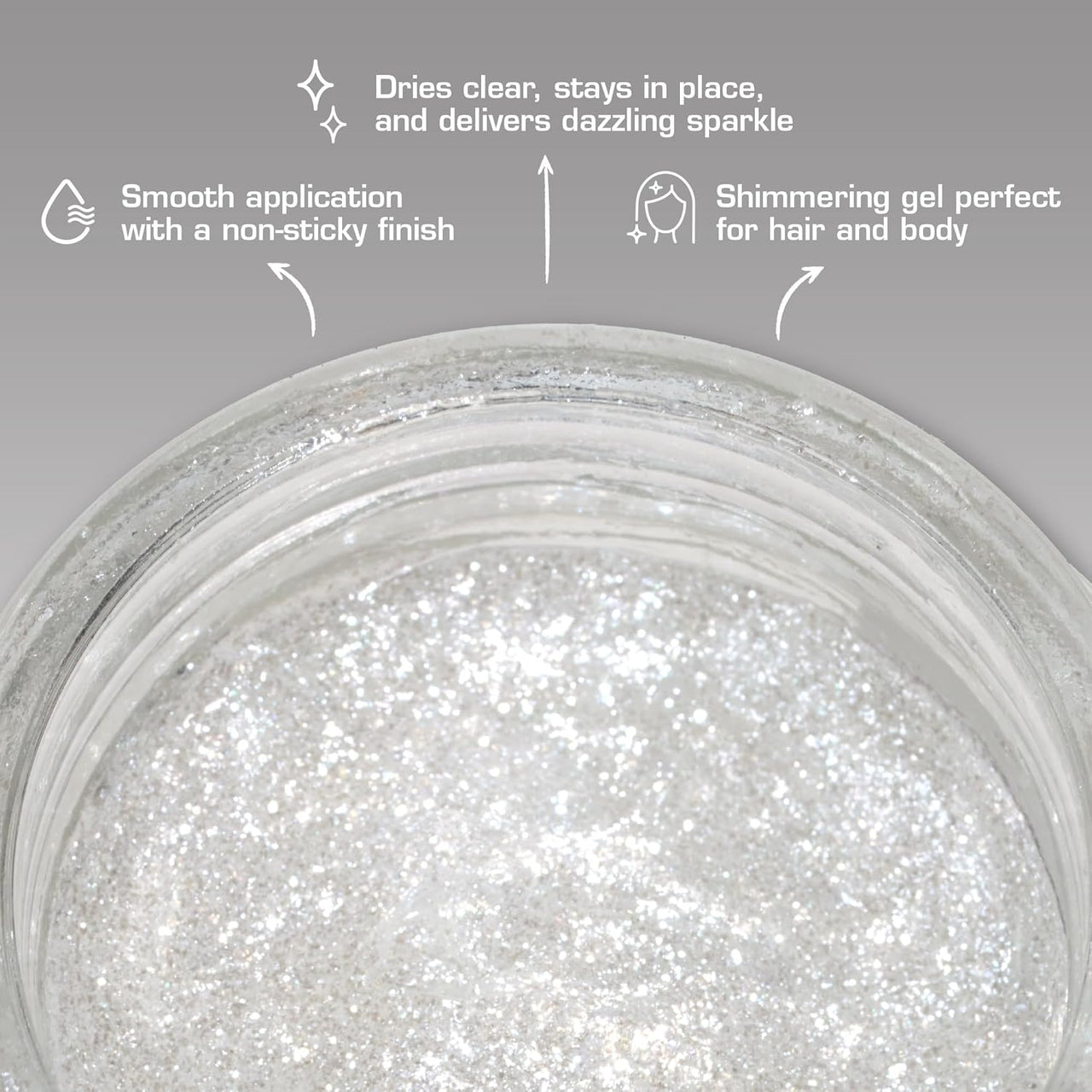 Kiss Tintation Glitter Gel Silver 1.01 oz. - ANNS BEAUTY SUPPLY