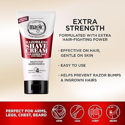 SoftSheen-Carson Magic Razorless Shave Cream Extra Strength 6 oz - ANNS BEAUTY SUPPLY