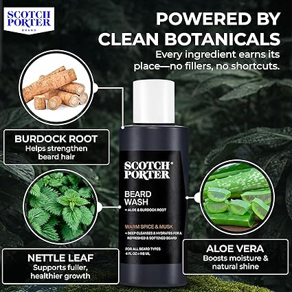 Scotch Porter Beard Wash 4oz - ANNS BEAUTY SUPPLY