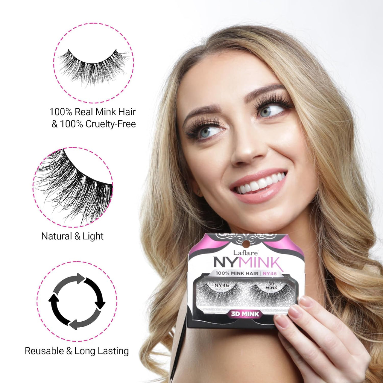Laflare NYMINK 100% Mink Hair Lashes – NY51