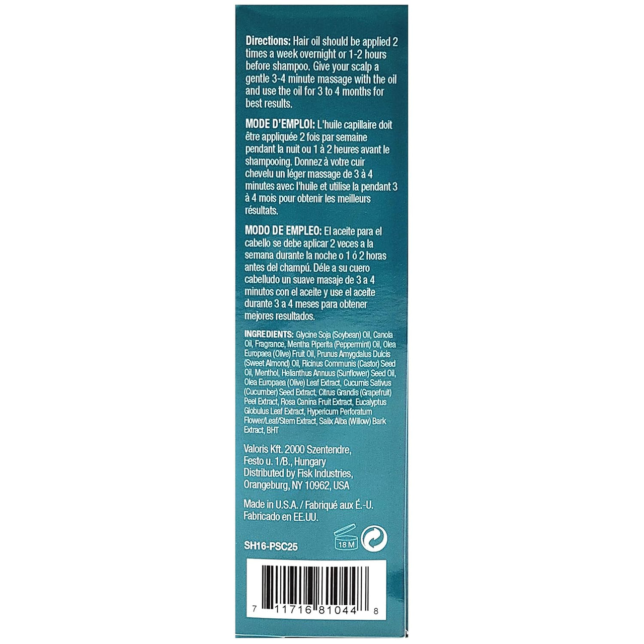 Difeel 99% Natural Blend Peppermint Premium Hair Oil Scalp Care 2.5 fl. oz. - ANNS BEAUTY SUPPLY