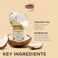 African Pride Moisture Miracle Leave-In Cream with Coconut & Baobab Oil – 15 OZ