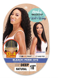 Sis Sister Wig Only Brazilian 100% Virgin Remy Human Hair - Wet & Wavy Deep 18
