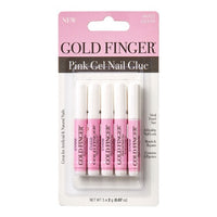 Gold Finger Pink Gel Nail Glue (5 x 2 g / 0.07 oz)