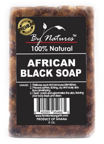By Natures 100% Natural African Black Soap – 6 oz - ANNS BEAUTY SUPPLY