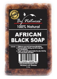By Natures 100% Natural African Black Soap – 6 oz - ANNS BEAUTY SUPPLY