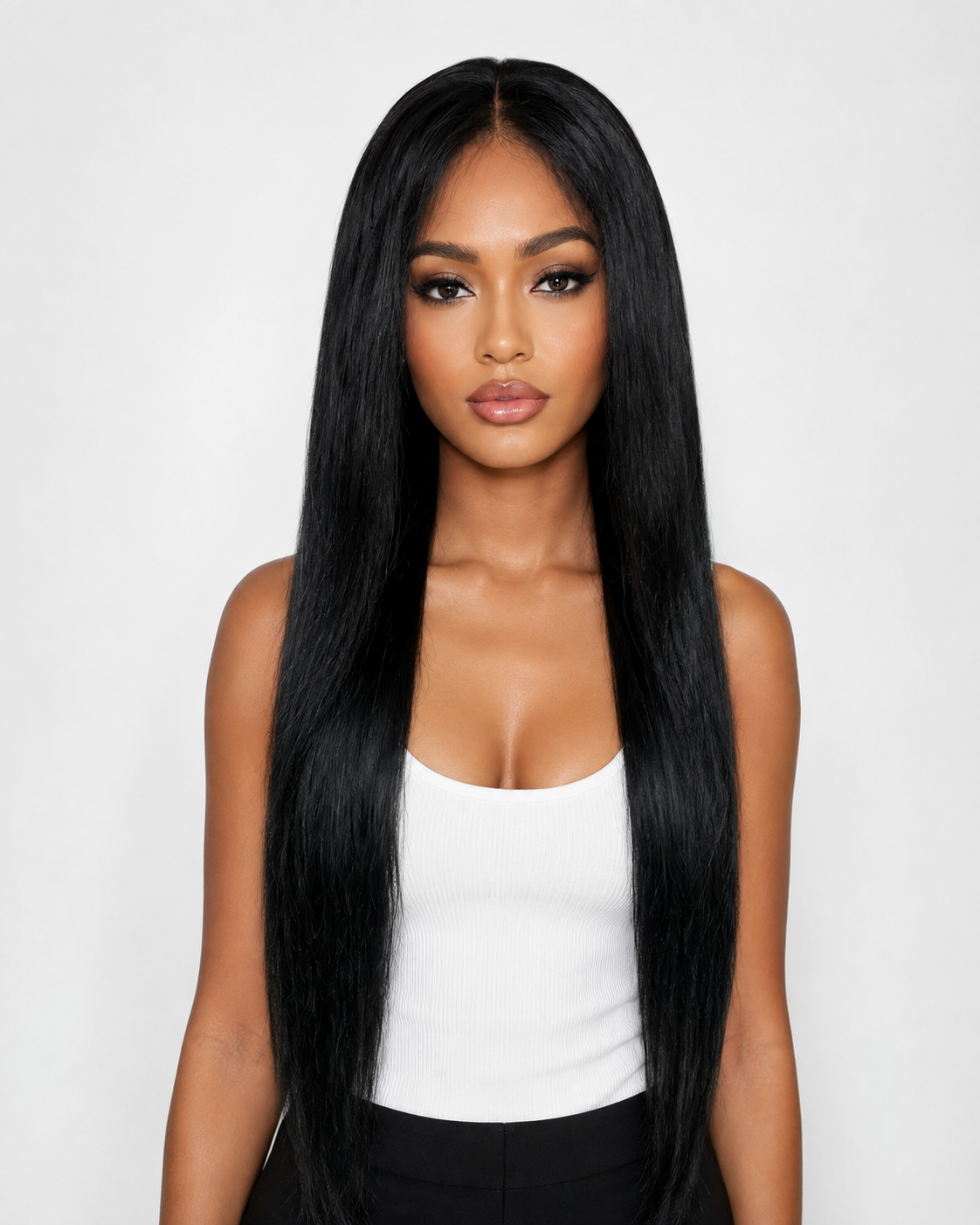 Bellatique 100% Human Hair 13x4 Lace Front Wig - SUNNY 18" NATURAL BLACK