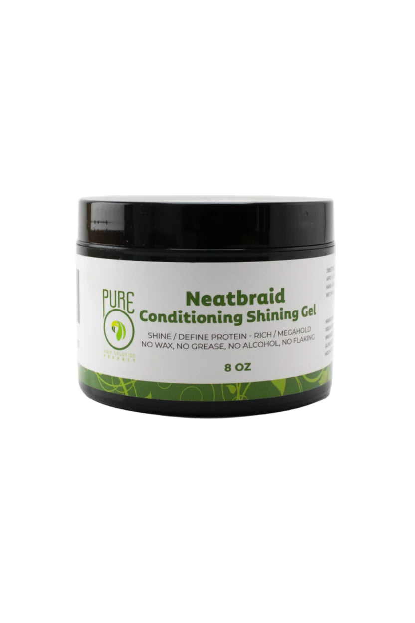 PURE Neatbraid Conditioning Shining Gel – #1 Braiding Gel with Megahold (8 oz)
